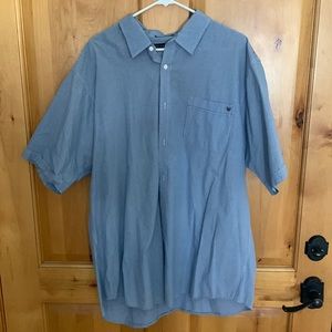 Sean John Mens 3XL Blue Button Down Shirt